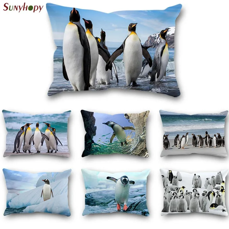 

Custom penguin Popular Hot Sale Pillowcase Zippered Pillow ​Bedroom Home Office Decorative 0804ZLL