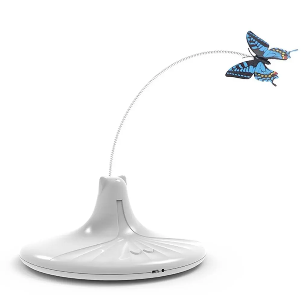 

Pet Cat Electric Toy Charging Automatic Rotation Funny Cat Cat Interactive Toy Pet Cat Butterfly Flying