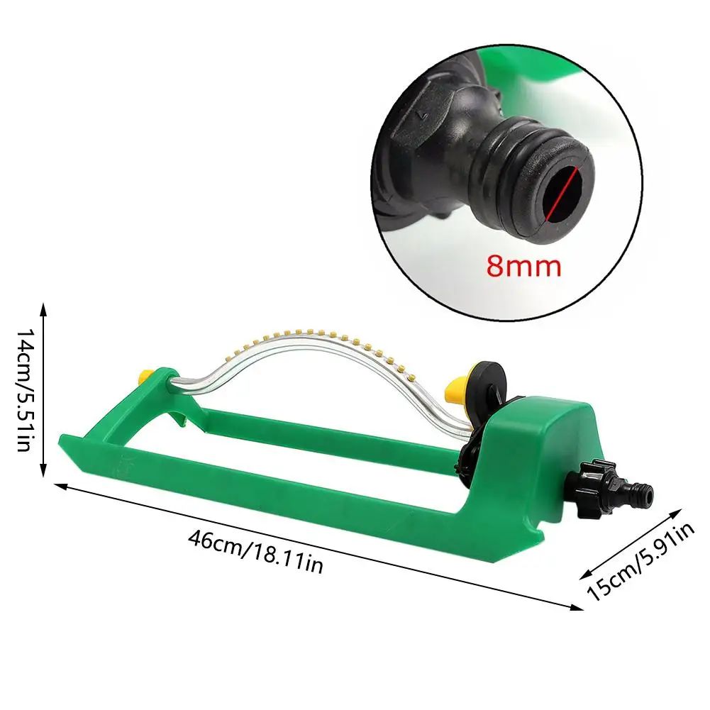 

18hole Home Garden Sprinkler Oscillating Lawn Sprinkler Watering Garden Pipe Hose Water Flow With Connector Plants Watering Tool
