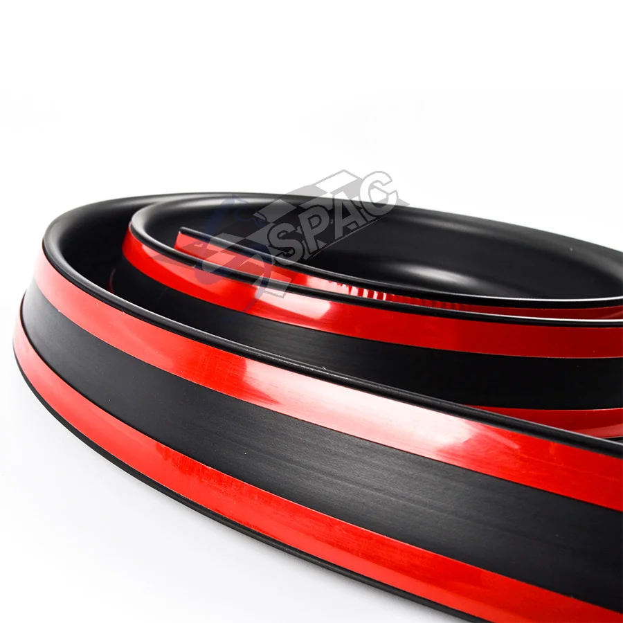 1 5 м Резиновая полоса спойлер мягкий ПВХ материал черный/углеродное волокно