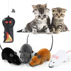 Беспроводная крысиная мышь с дистанционным управлением, игрушка для домашних животных с дистанционным управлением, движущаяся мышь для кошек, для жевания, с инфракрасным радиоуправлением