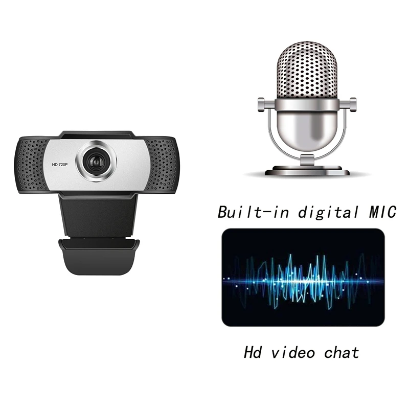 

HD Webcam 720P USB Computer Camera USB PC Webcam with Microphone Video Cameras For Computer PC Laptop Desktop