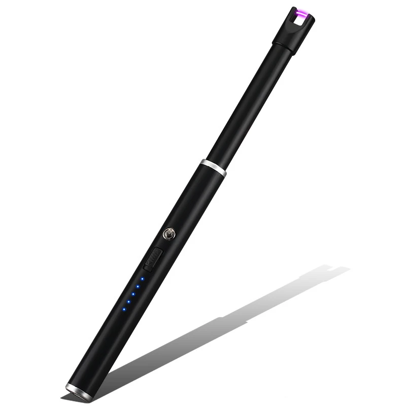 

New BBQ LED USB Electric Rechargeable Long Kitchen Gas Stove Lighter Windproof Plasma Arc Flameless Candle Lighters Outdoor