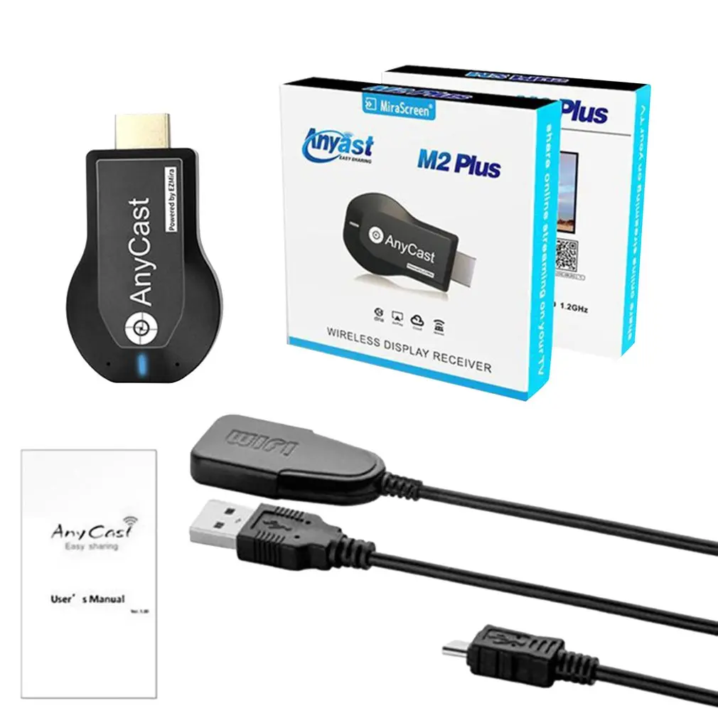ТВ-флешка 1080P беспроводной Wi-Fi дисплей ТВ-приемник для Anycast M2 Plus Airplay совместимый с