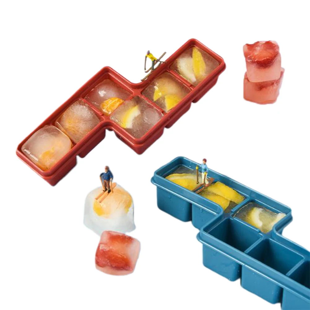 Креативная форма для кубиков льда в форме Тетрис силиконовый лоток лотки легко