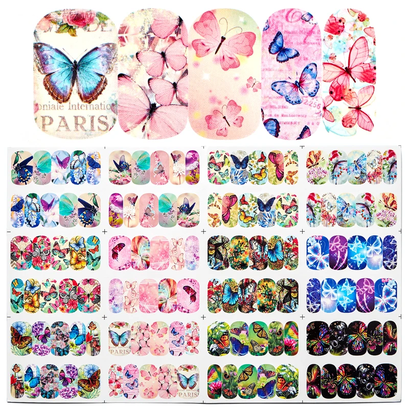 

Multy Colors Nail Stickers Water Decals With Inscriptions Butterfly Transfer Slider Russian Letter Sexy Girl Nail Art Sticker