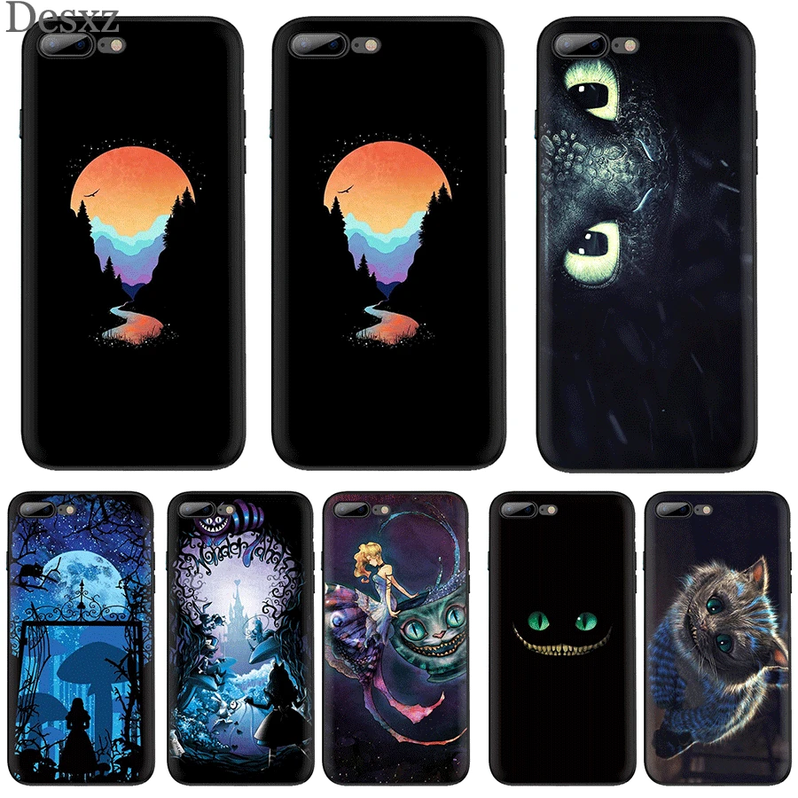 Чехол для iPhone 7 8 6 6s Plus 11 Pro XR X XS Max Роскошный чехол Алиса в стране чудес Чеширский