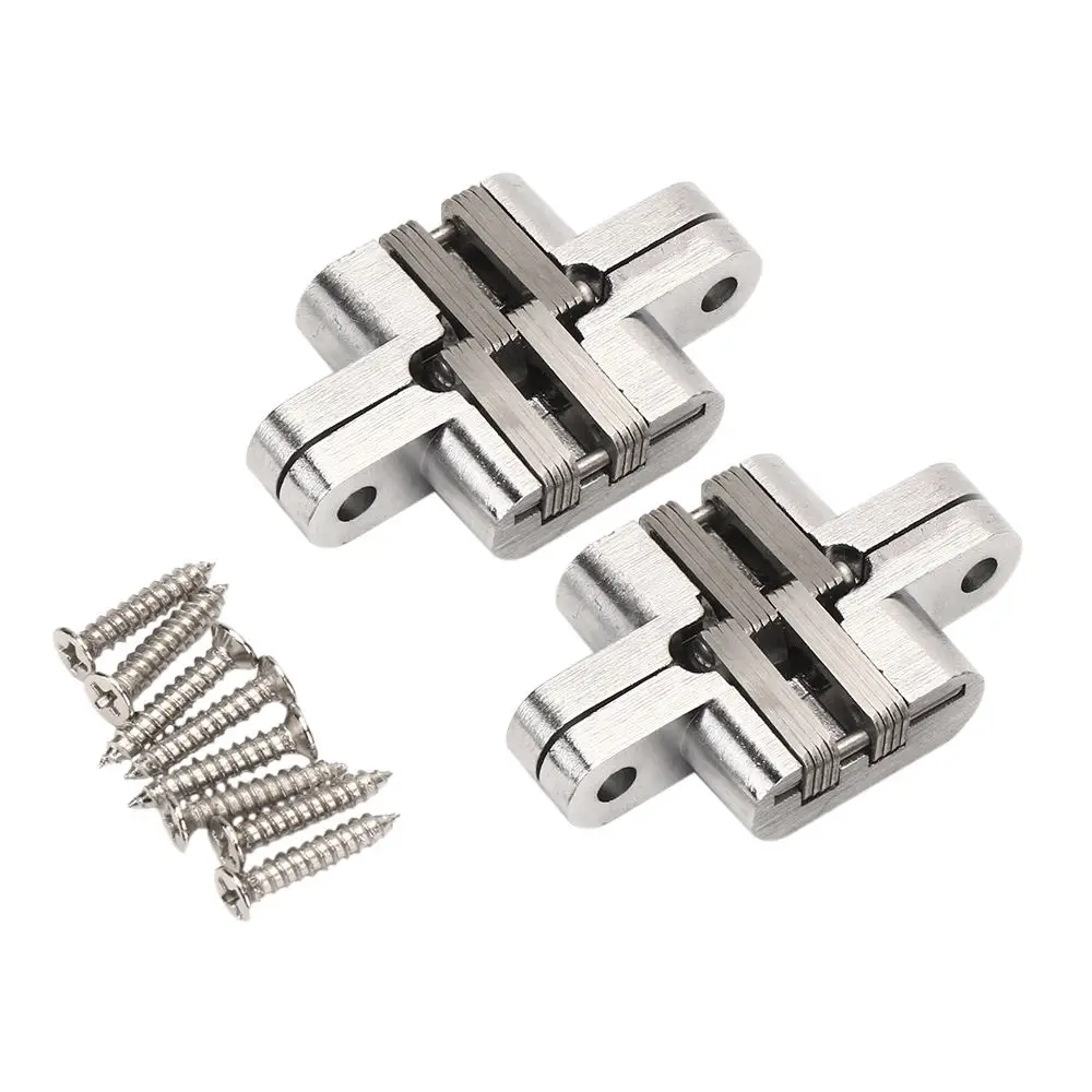 2 шт нержавеющая сталь скрытый поперечный шарнир 60 мм встроенный Скрытый Крест