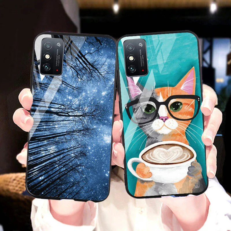 

Space Sky Phone Case For Huawei Honor 10i 10 10X 8X P30 P40 Lite E Tempered Glass Case For Huawei Mate 20 Pro 40 10 Lite Bumper