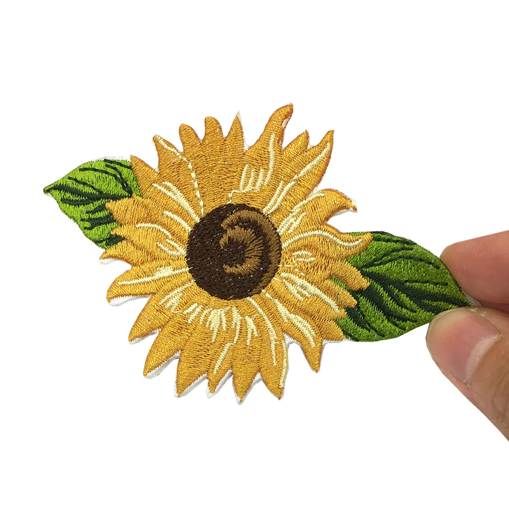 10 шт. синие нашивки с цветочной вышивкой и аппликацией вышитые для одежды Parches Ropa