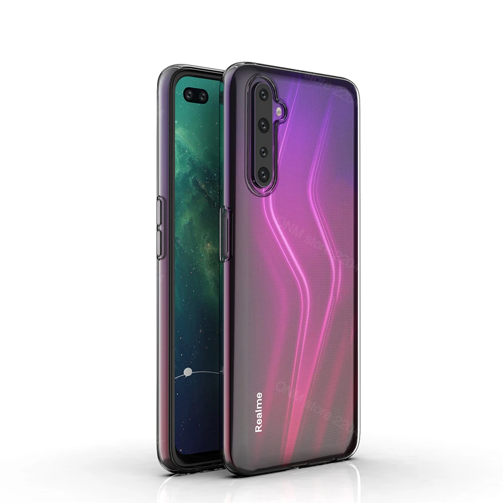 Чехол Realme 6 5 3 Pro TPU силиконовый прозрачный чехол Бампер Мягкий для 6i 5i 3i 5S X50m X50 XT X2 C1
