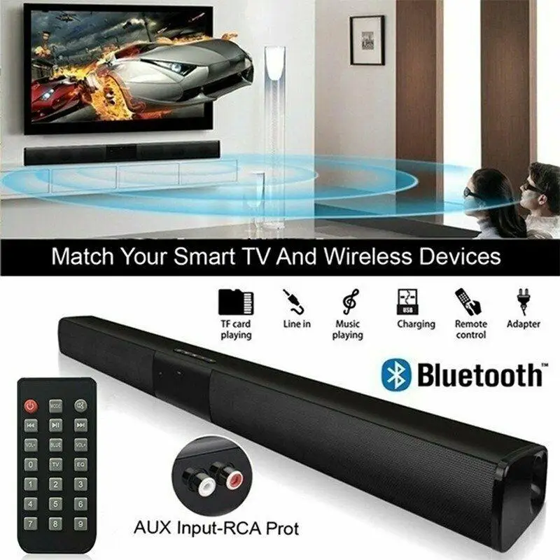 Беспроводной Саундбар с Bluetooth беспроводная Звуковая Панель акустическая система