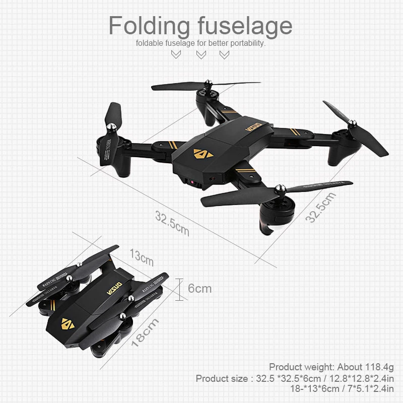 Visuo Xs809hw Xs809w складной Дрон с камерой Hd 2mp широкоугольный Wifi Fpv стабилизация высоты