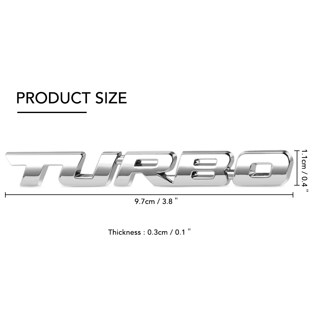 Car Styling Turbo Boost 3D Metal Emblem Badge Sticker for opel astra j peugeot 307 bmw e46 kia cerato nissan teana seat ibiza | Автомобили