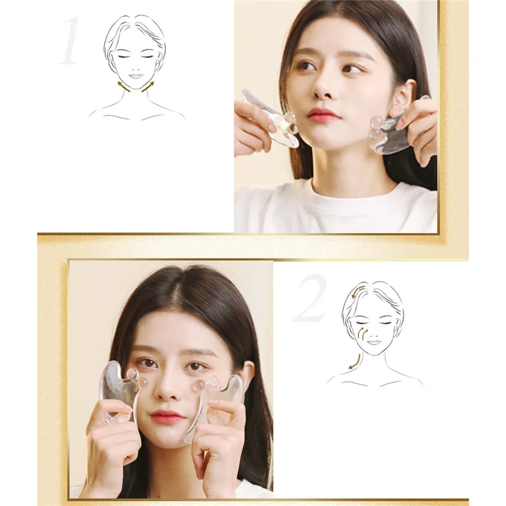 

Transparent Jade Massager For Face Gua Sha Board Facial Muscle Relaxation Skin Care Lifting Beauty Health Gouache Scraper