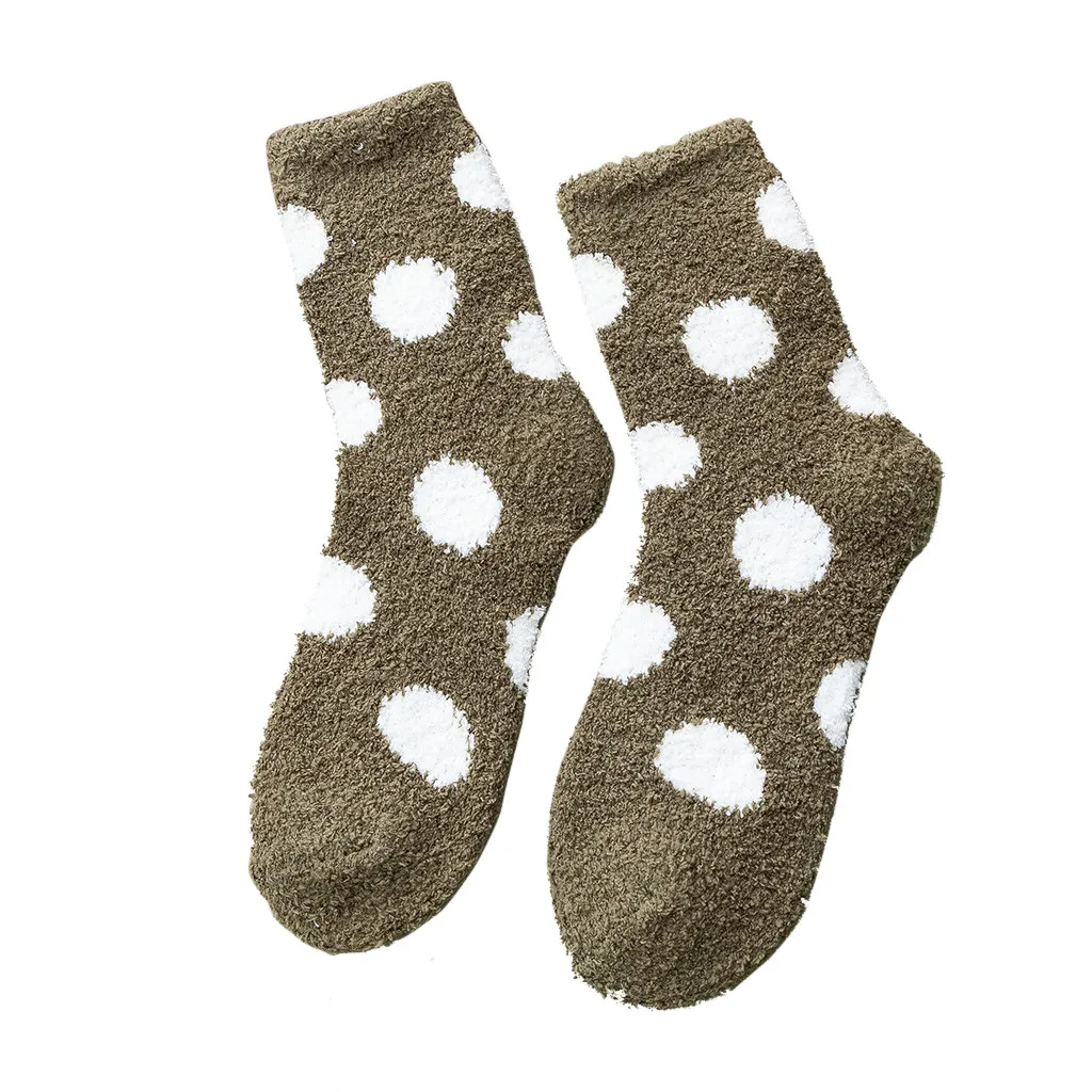 Модные домашние мягкие носки-тапочки для женщин и девочек Теплые носки сна с