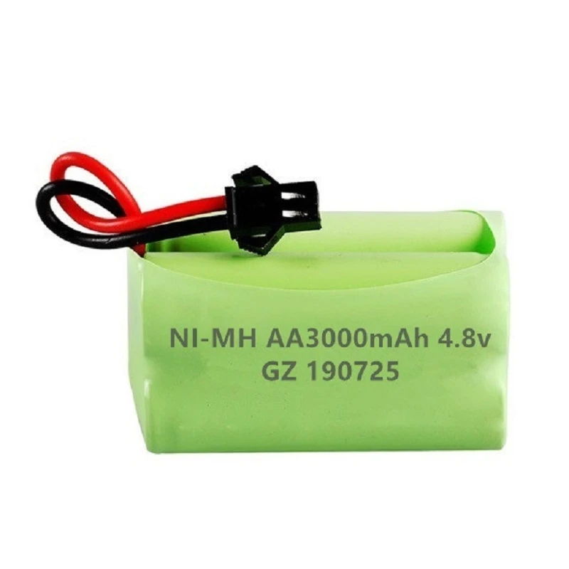 

Upgrade 4.8v 3000mah NiMH Battery For Rc Toys Cars Tanks Robots Guns Boats AA Ni-MH 2400mah 4.8v Rechargeable Battery Pack 10PCS