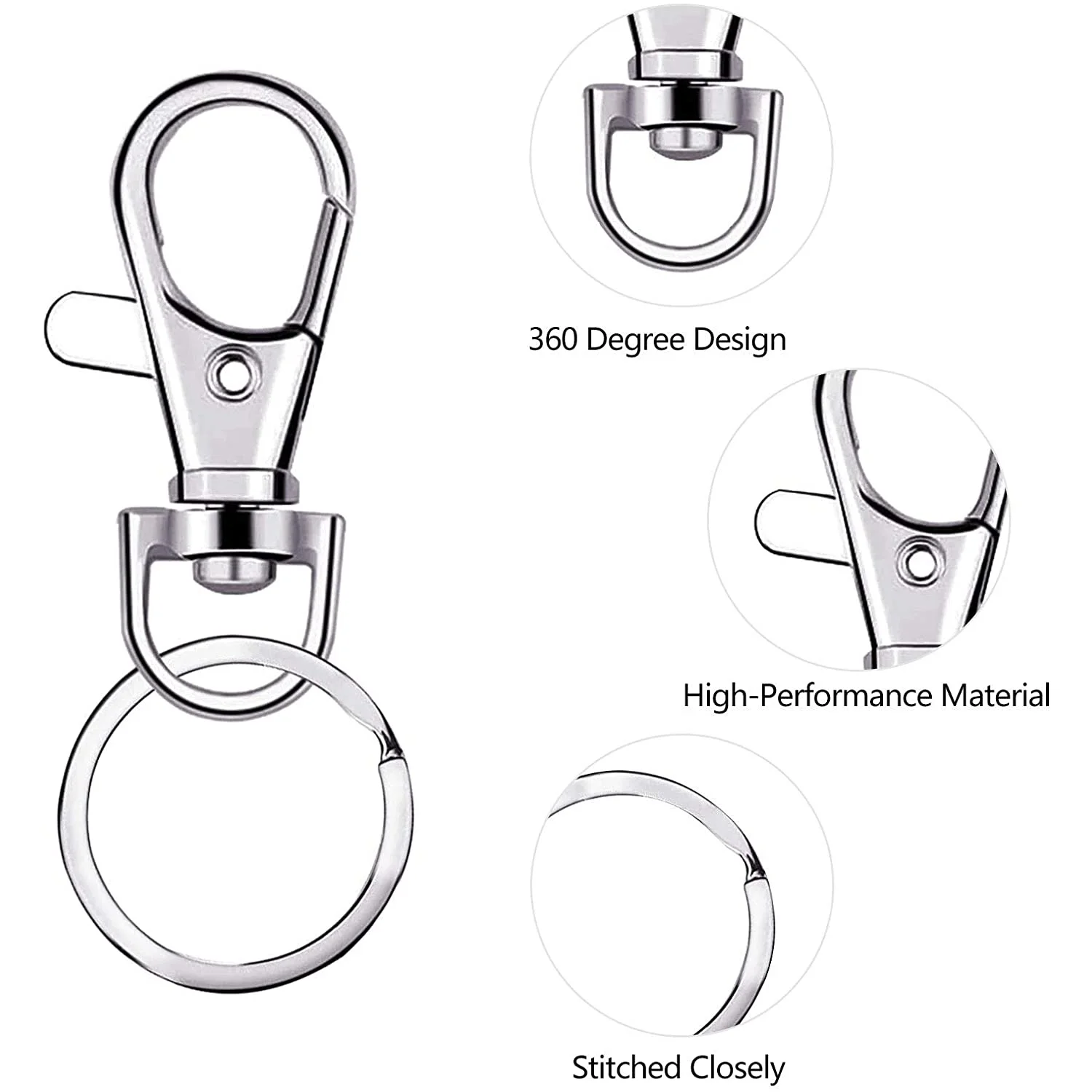 100 шт. крючки для ключей и брелоки с кольца талрепа Кнопка оснастка ювелирной