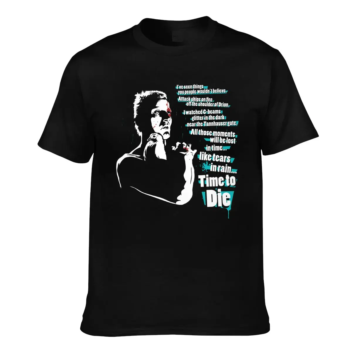 

Blade Runner Like Tears In Rain T Shirt Robot Quote Mens Fun T-Shirt Oversize Graphic 100 Cotton Tshirt