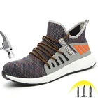 Стальная безопасная обувь мужские легкие дышащие проколы мягкие кроссовки Нескользящие промышленные и строительные рабочие туфли