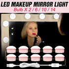 Светодиодная декоративная лампа для зеркала, USB-лампа для туалетного столика, светодиодная лампа для светильников Hollywood, светодиодная лампа с регулируемой яркостью для селфи, красивая ампула