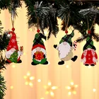 Деревянная мини-елка в виде деда мороза, украшение для рождественской елки, Рождественский Декор для дома 2021, подарки на новый год