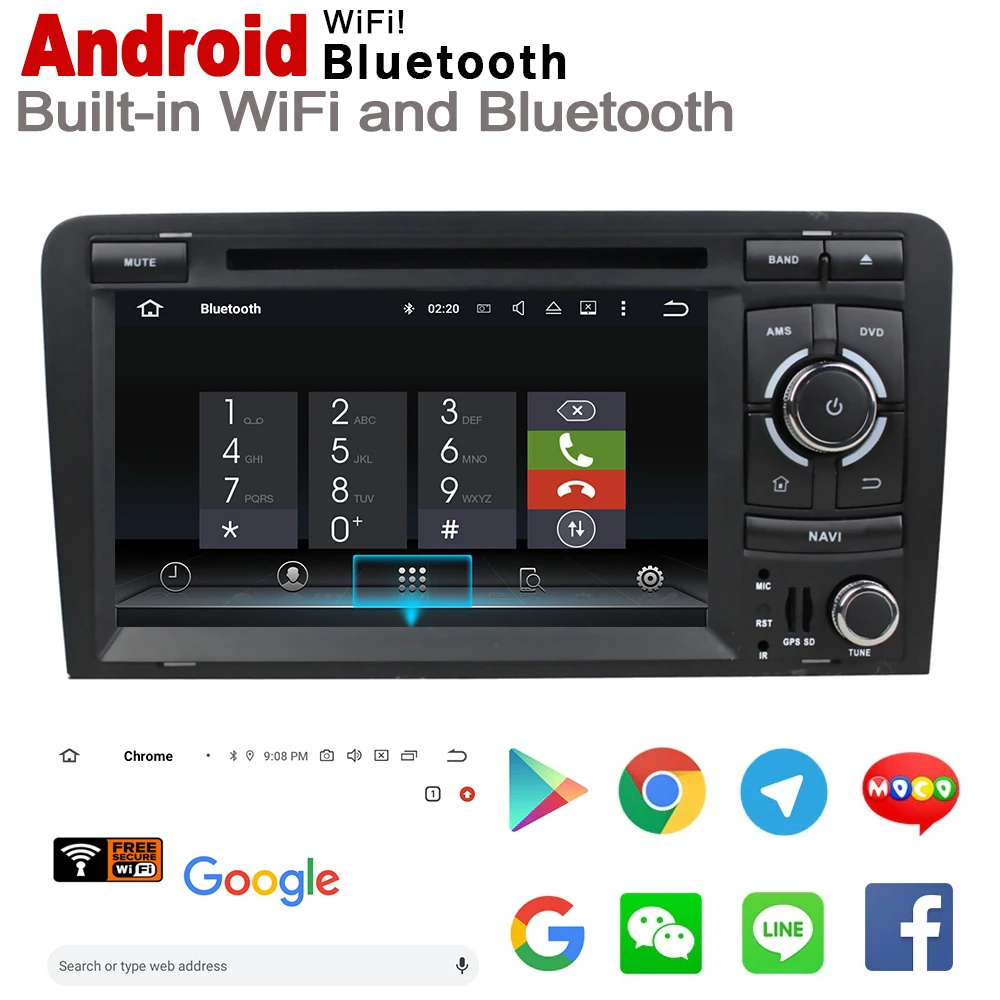 IPS Android 2 DIN автомобильный DVD GPS для Audi A3 S3 8P 2003 ~ 2012 MMI навигация Мультимедиа плеер