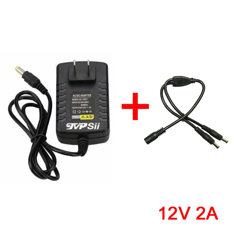 

One in Two DC 12V 2A Monitor Power Adapter For Surveillance CCTV Camera System kits