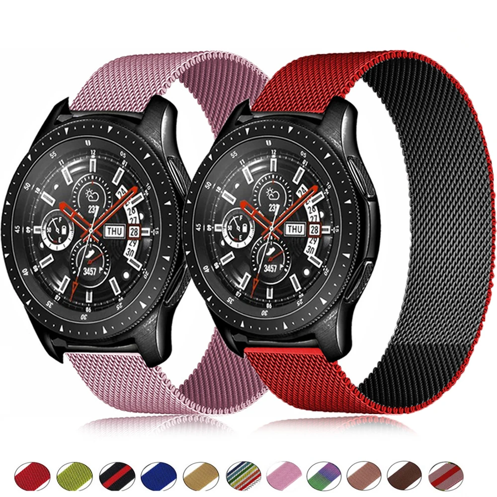 

20 22MM Metal Magnetic Straps For Samsung Galaxy Watch Active 2 44mm 40mm/GalaxyWatch 3 45mm 41mm/46mm 42mm/Wrist Band　Watchband