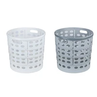 telescopic foldable laundry basket with handle bathroom dirty clothes storage bin sundries plastic hollow hamper k0ab
