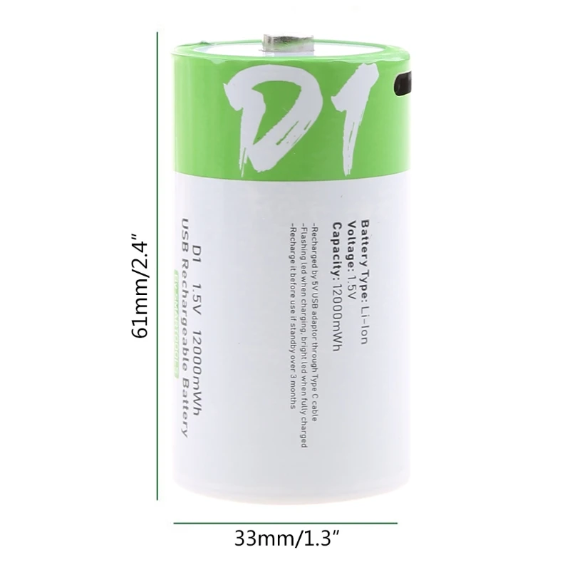 1.5V Type-C Port USB Rechargeable Batteries Direct Charge D1 for Gas Stove Household Water Heater Wholesale Drop Ship | Электроника