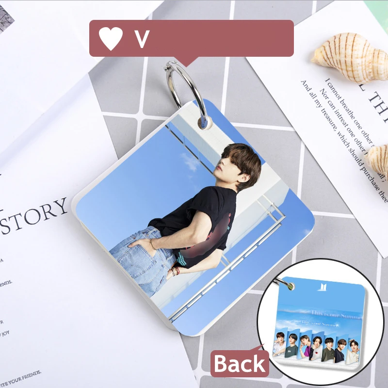 

Wholesale Kpop Bangtan Boys 2021 Summer Time Pocket Notepad Notebook Photo Cover Pocket Portable Notepad Memo Pad