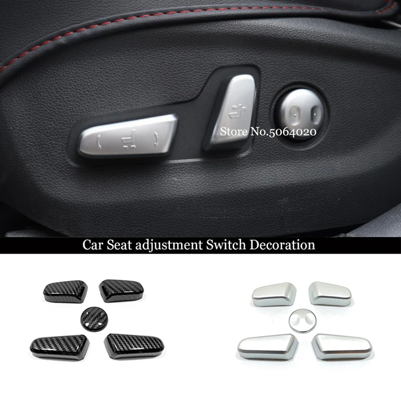 

For KIA Ceed Seltos 2018-2020 Accessories ABS Carbon fiber Car Seat adjustment Switch Decoration Cover Trim Sticker Car styling