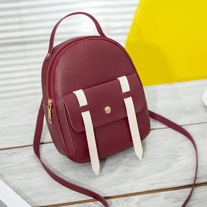 

fashion womens hands double 2021 new backpack casual color contrast single shoulder messenger women's bag purses
