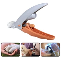 professional pet nail clipper pet dog cat nail toe claw scissor led light nail trimmer for animals pet supplies 1pc