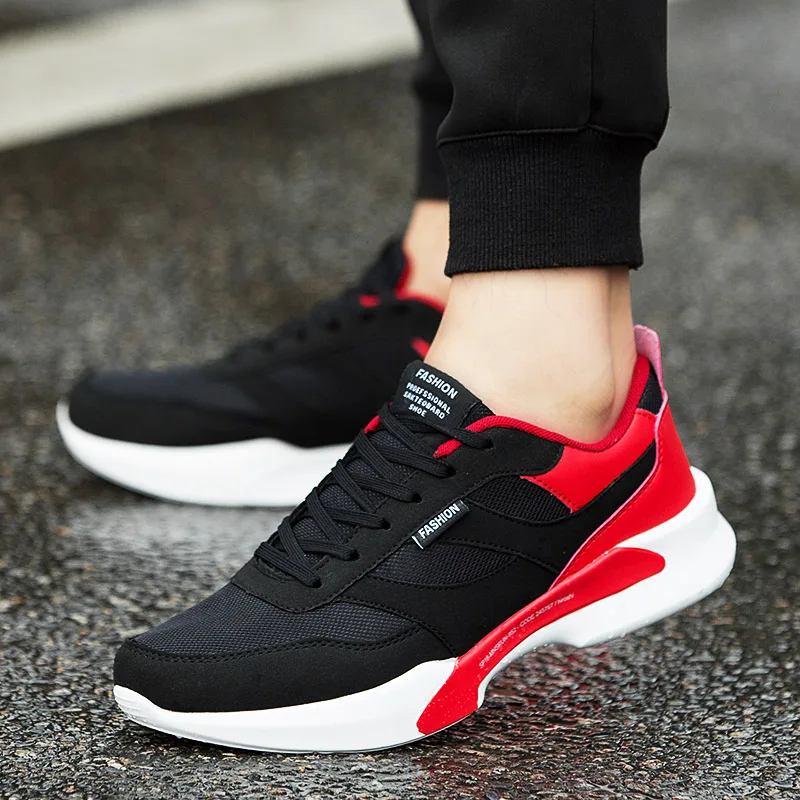 

2020 Hot Men Running Shoes Breathable Outdoor Sports Shoes Lightweight Sneakers for Men Comfortable Cushion Flats Training Shoes