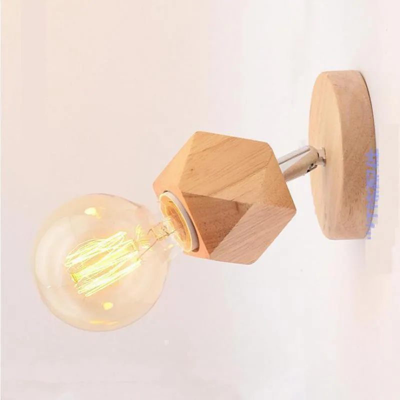 

Современные зеркальные настенные светильники, декоративные деревянные лампы с регулируемым углом для спальни, домашнее освещение