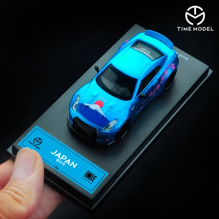 Модель времени 1/64 Nissan Skyline GT-R R35 японская Гора Фудзи сакула Хацунэ Мику литья под давлением модель автомобиля