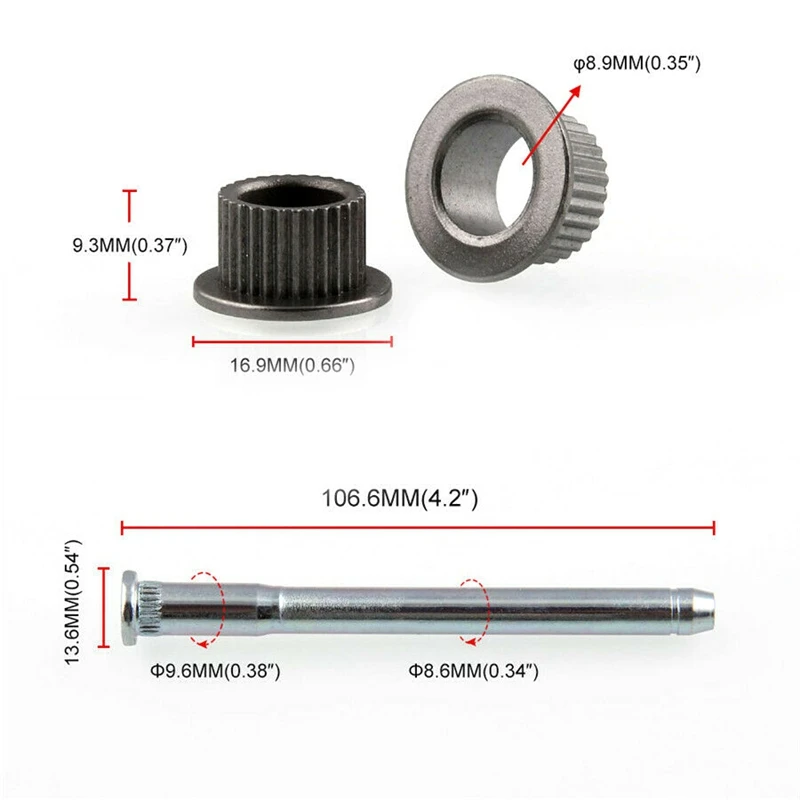 Комплект штифтов для дверных шарниров штифты 2 дверей 1994 - 2004 Chevy S10 и GMC S15 наборы |