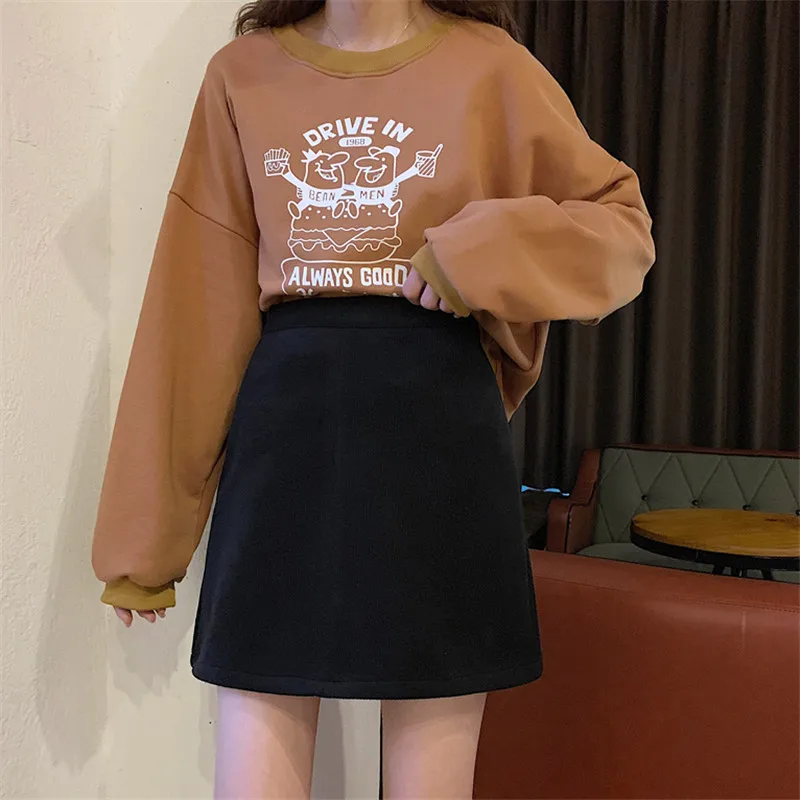 Женская Вельветовая юбка карандаш короткая трапециевидная мини с высокой талией