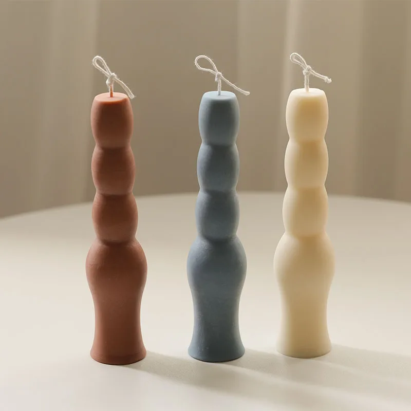 

Simple Column Silicone Mold Diy Aromatherapy Candle Cake Soap Mould Human Body Plaster Candle Making Supplies