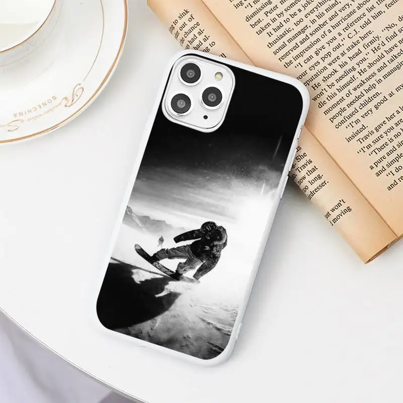

Lavaza ski neige Snowboard Phone Case Candy Color White for iPhone 11 pro XS MAX 8 7 6 6S Plus X 5S SE 2020 XR