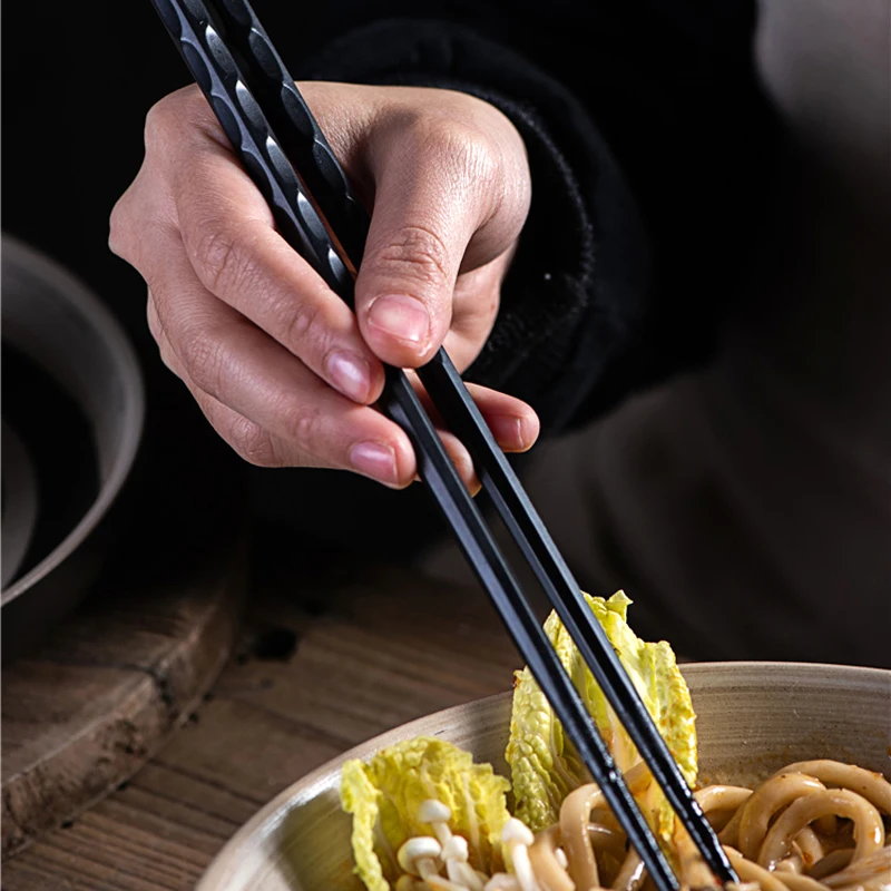 1 пара японских палочек для еды Нескользящие палочки из сплава суши китайские