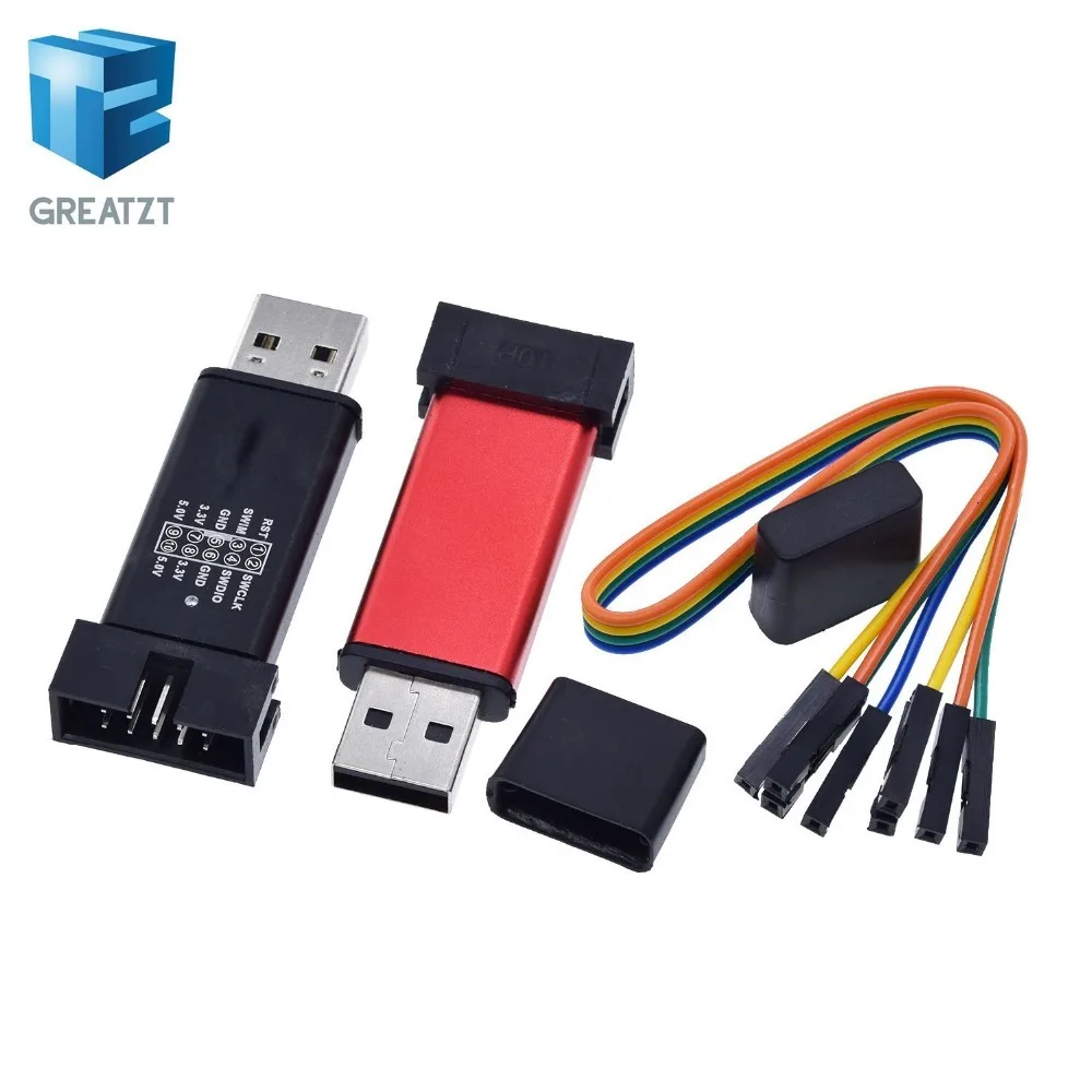 1 комплект ST LINK Stlink ST-Link V2 Mini STM8 STM32 симулятор скачать программист Программирование с крышкой DuPont кабель ST Link V2