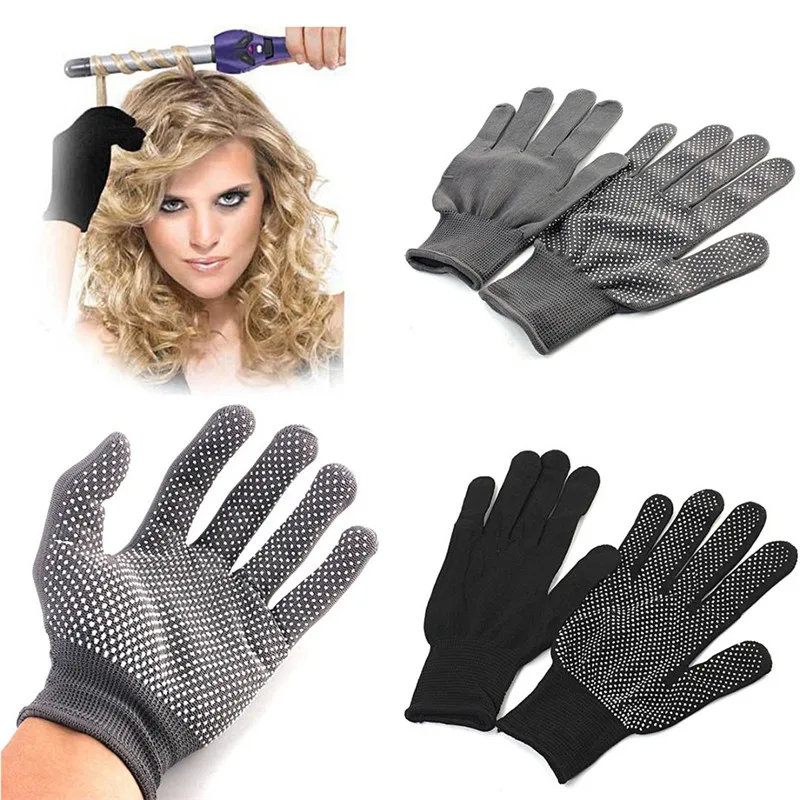 Black Heat Glove For Curling Iron Hair Styling Tool