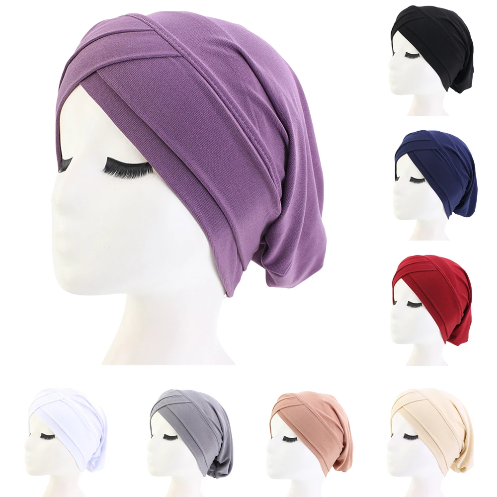 Женский шарф для выпадения волос эластичная Женская кепка от рака мусульманский