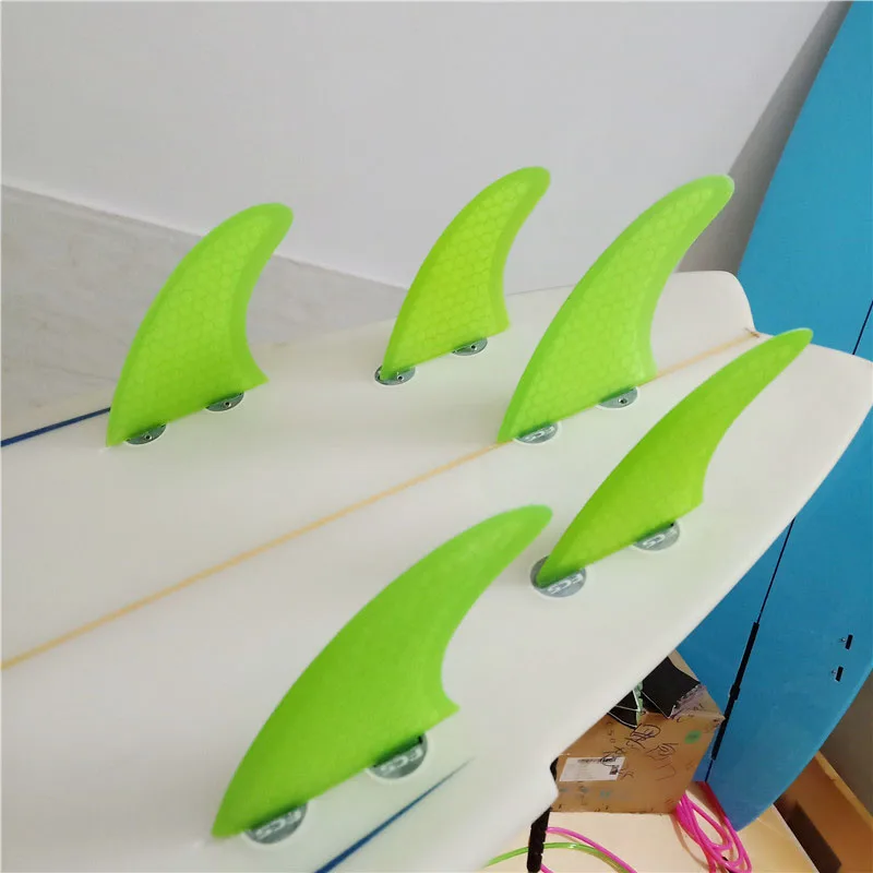 Комплект плавников для серфинга Twin Tri Quad Five fin BiLong FCS box S + XS Размер 5 стандартный