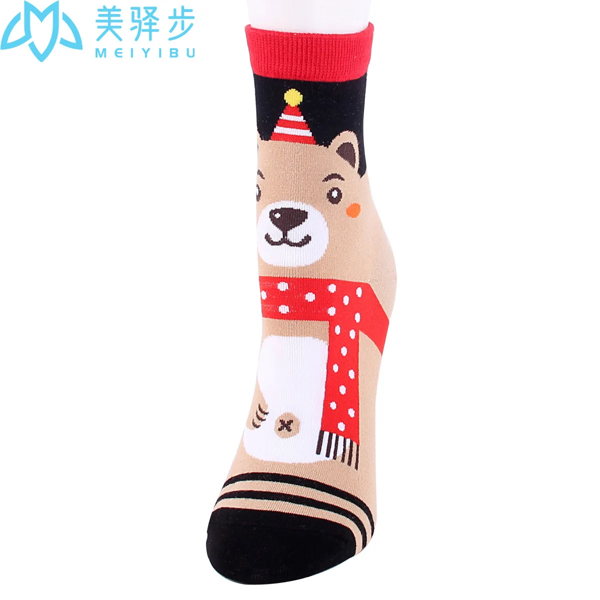 12 Pairs Per Set Autumn/Winter New Korean Jacquard Cartoon Christmas Sock Cute Elk Socks Gift