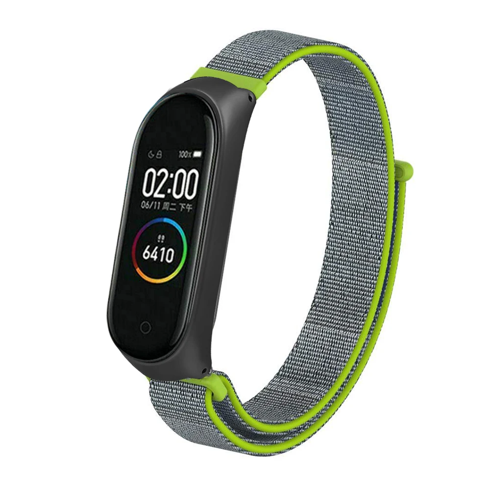 Смарт-браслет на запястье, ремешок для часов Xiaomi mi 3 4 mi Band 4 3, нейлоновый браслет, ремешок из нержавеющей стали