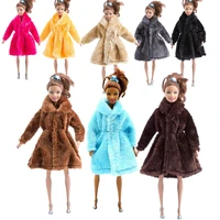 fashion top winter soft fur coat 11 5 doll outfits for barbie clothes jacket overcoat 16 bjd accessories kids baby toys gift